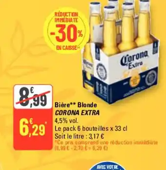 G20 Bière Blonde CORONA EXTRA offre