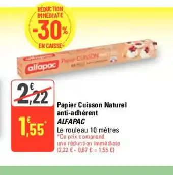 G20 Papier Cuisson Naturel anti-adhérent offre