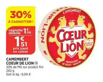 Bi1 Camembert Cœur De Lion offre