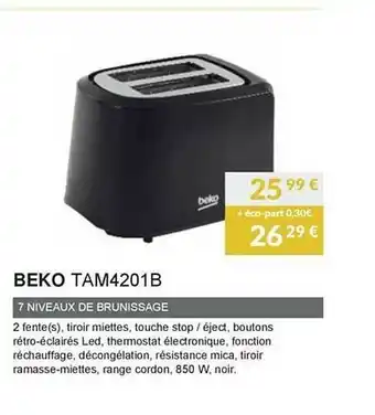 Copra Beko Tam4201b offre