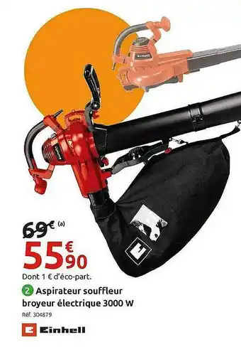 Aspirateur Souffleur Broyeur électrique 3000 W Einhell
