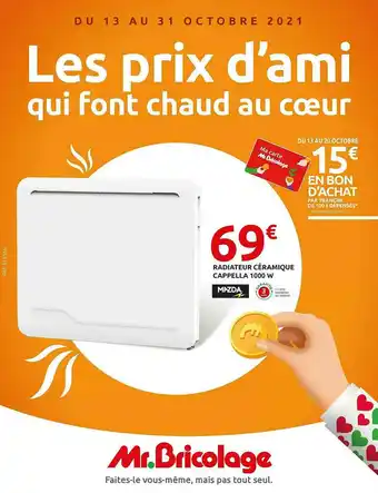Radiateur Céramique Cappella 1000w