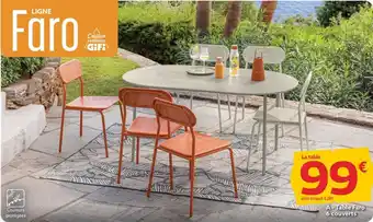 Gifi Table Faro 6 couverts offre