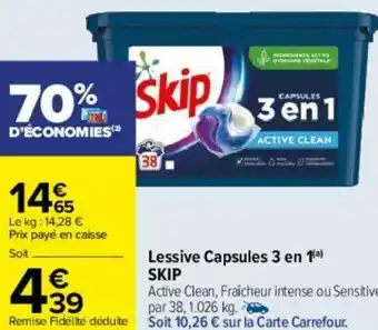 Lessive capsules 3 en 1 SKIP