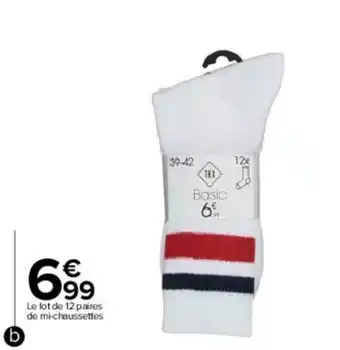 Carrefour Mi-chaussettes sport offre