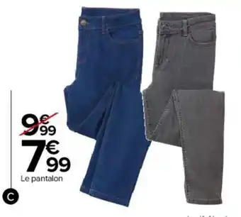 Carrefour Jean droit femme offre
