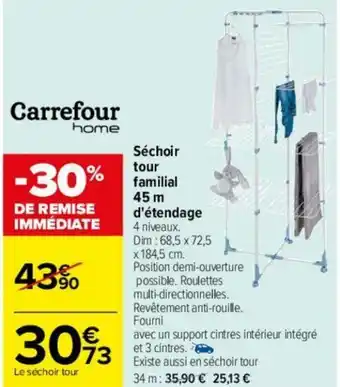 Carrefour Séchoir tour familial 45 m d'étendage offre
