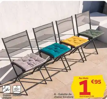 Gifi A-Galette de chaise bicolore offre