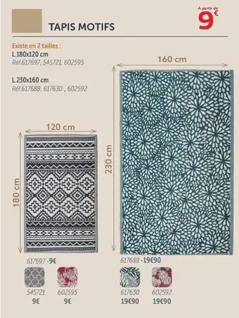 Gifi TAPIS MOTIFS offre