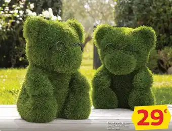 Gifi Déco ours gazon offre