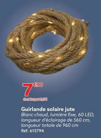 Gifi Guirlande solaire jute offre