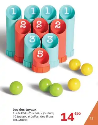 Gifi Jeu des tuyaux offre