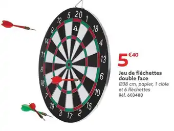 Gifi Jeu de fléchettes double face offre