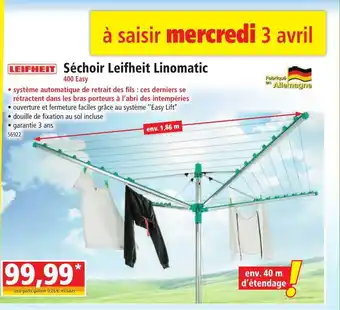 Norma LEIFHEIT Séchoir Leifheit Linomatic offre