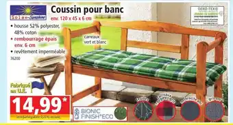 Norma Coussin pour banc offre