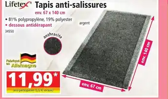 Norma Lifetex Tapis anti-salissures offre