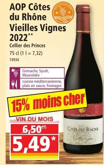 Norma AOP Côtes du Rhône Vieilles Vignes 2022** offre