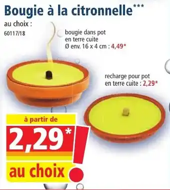 Norma Bougie à la citronnelle* offre