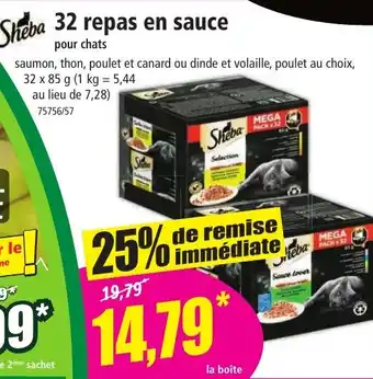 Norma Sheba 32 repas en sauce offre