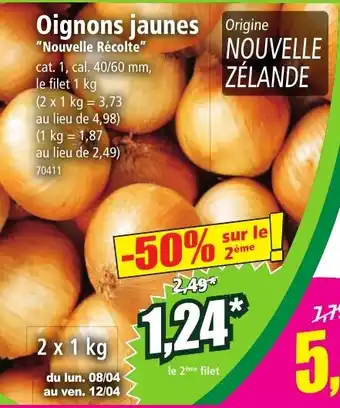 Norma Oignons jaunes offre