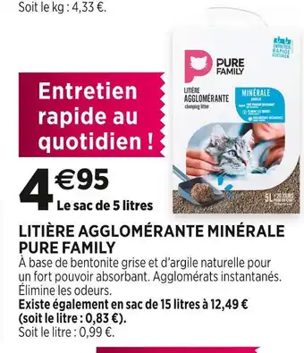Delbard PURE FAMILY LITIÈRE AGGLOMÉRANTE MINÉRALE offre