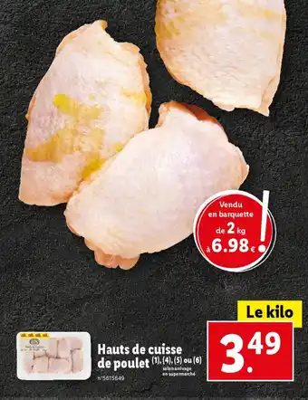 Lidl Hauts De Cuisse De Poulet offre