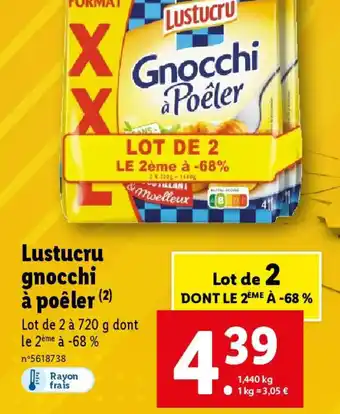 Lidl Lustucru gnocchi à poêler (2) offre