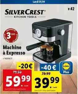 Lidl Silver crest - machine à espresso offre