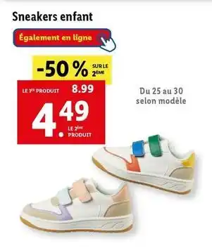 Lidl Sneakers enfant offre