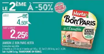 Match Herta - jambon le bon paris offre