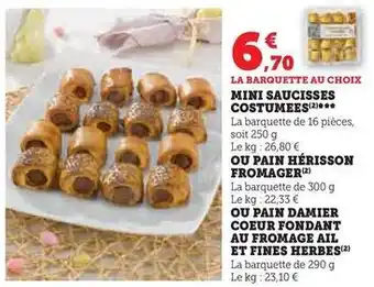 Super U Mini saucisses costumees offre