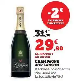 Super U Lanson - champagne aop offre