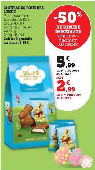Lindt - moulages fourres