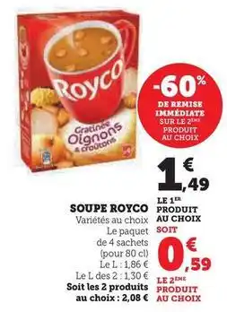 Super U Royco - soupe offre