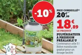 Super U U - pulvérisateur à pression préalable offre