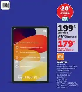 Super U Xiaomi - tablette redmi pad se offre