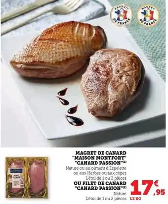 Super U Maison montfort - magret de canard offre