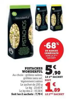 Super U Wonderful - pistaches offre