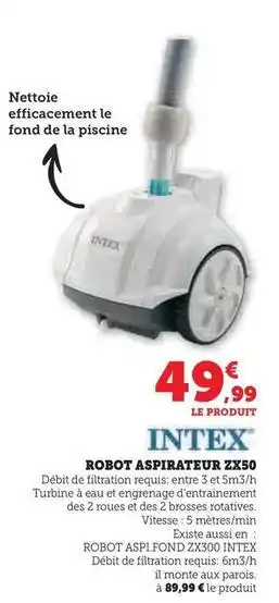 Hyper U Intex - robot aspirateur zx50 offre