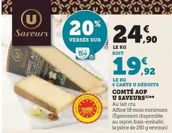 U Express U - comté aop saveurs offre
