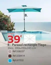 Gifi Parasol rectangle tiago offre