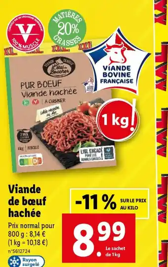 Lidl Viande de bœuf hachée offre