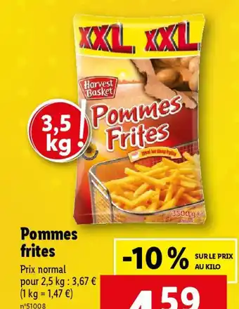 Lidl Pommes Frites offre