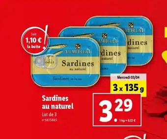 Lidl Sardines in brine offre