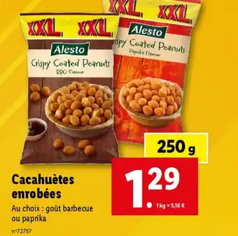 Lidl Cacahuètes enrobées offre