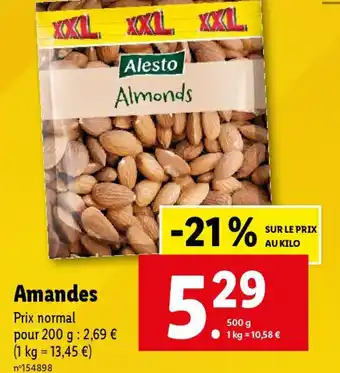 Lidl Amandes offre