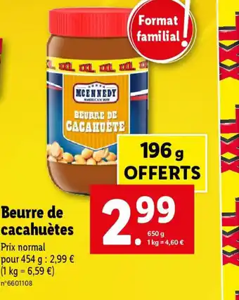 Lidl Beurre de cacahuètes offre