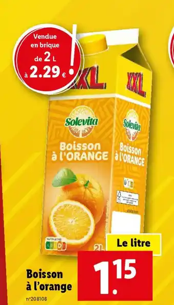 Lidl Boisson à l'orange offre