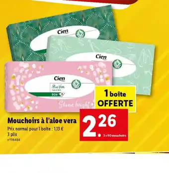 Lidl Mouchoirs à l'aloe vera offre