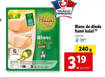 Lidl Blanc de Dinde fumé offre